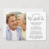 どんな記念日 2 枚の写真 まだ誓いを更新する 招待状 (正面)