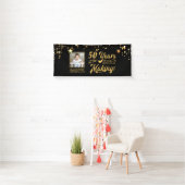 どんな誕生日もブラック金ゴールドが作り出す年を彩る 横断幕 (インサイチュ)