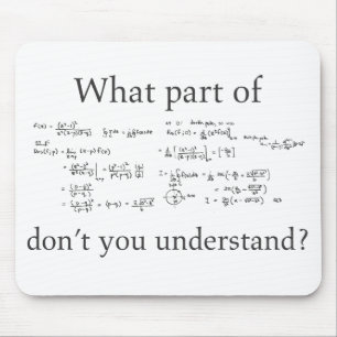 どんな部分を理解しませんか。 おもしろいな数学のやり手 マウスパッド