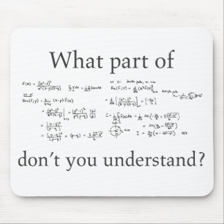 どんな部分を理解しませんか。 おもしろいな数学のやり手 マウスパッド