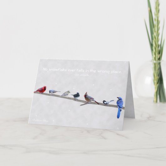 どんな雪の結晶も間違った場所に落ちることはない - ホリデー シーズンカード (正面)