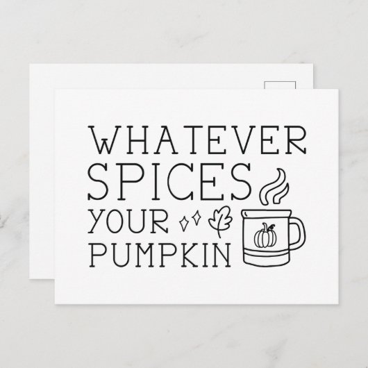 どんな香辛料でもあなたのカボチャ ポストカード (正面/裏面)