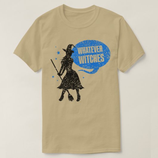 どんな魔女が女の子を飲むハロウィーンことわざ Tシャツ (デザイン正面)