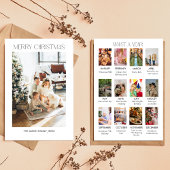 どんな1年 ファミリー フォト コラージュ クリスマス カード