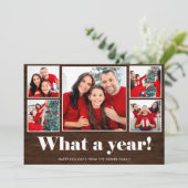 どんな1年 | 休日の素朴な写真グリッド シーズンカード (スタンド正面)