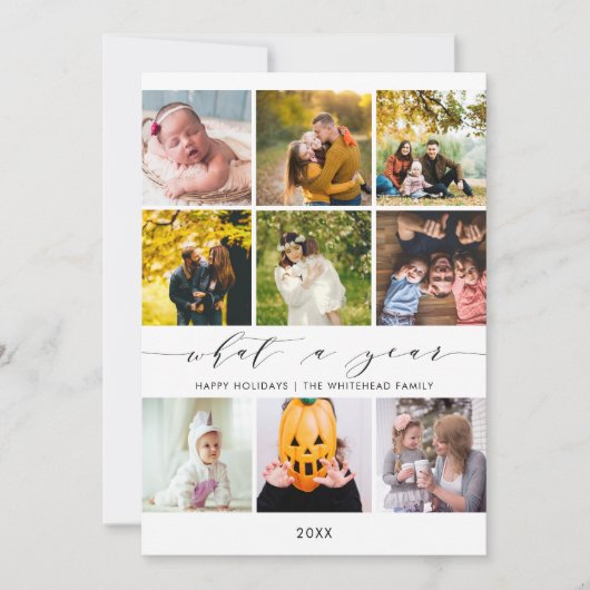 どんな1年 | 1年の振り返り ホリデーシーズンの写真 シーズンカード (正面)