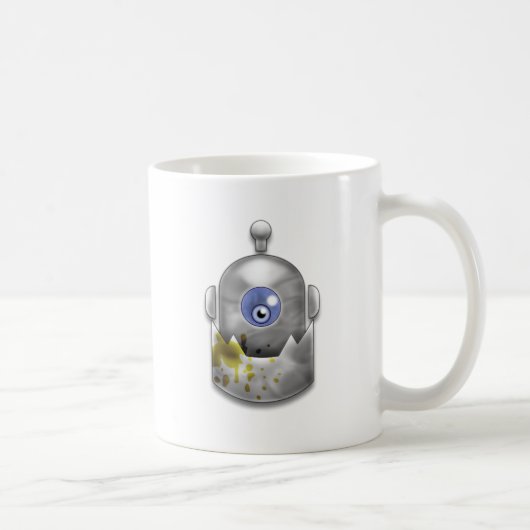 どん欲なロボットロゴ コーヒーマグカップ (右)