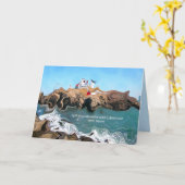 ないあなたの正常なこぶの灯台挨拶状 カード (黄色い花)