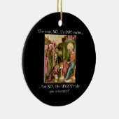 ないかぎ針編みのおもしろいな中世編み物 セラミックオーナメント (右)