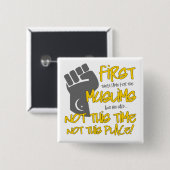 ないこの場所の正方形ボタン 缶バッジ (正面&裏面)