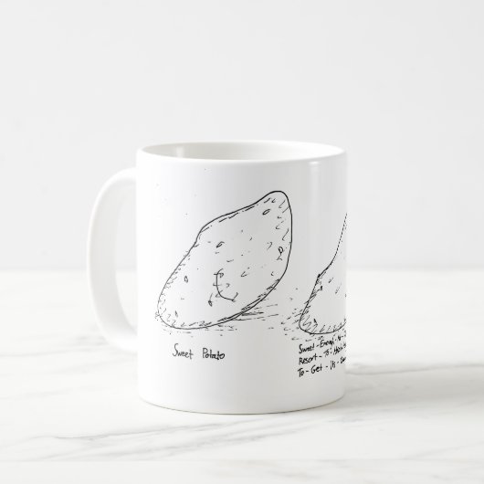 ないそう甘ポテトの漫画のマグ コーヒーマグカップ (正面左)