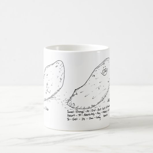 ないそう甘ポテトの漫画のマグ コーヒーマグカップ (中央)