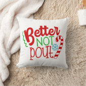 ないふくれっ面のクリスマスの単語の装飾の枕をよくして下さい クッション (ブランケット)