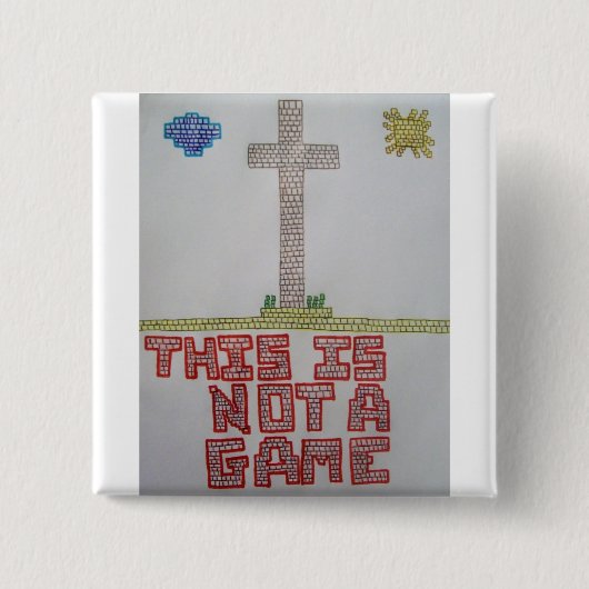 ないゲームボタン 缶バッジ (正面)