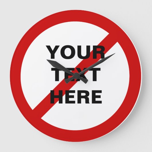 ないスラッシュの記号を用いる反赤い円は ラージ壁時計 (正面)