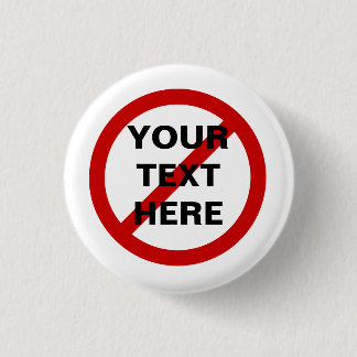 ないスラッシュの記号を用いる反赤い円は 缶バッジ