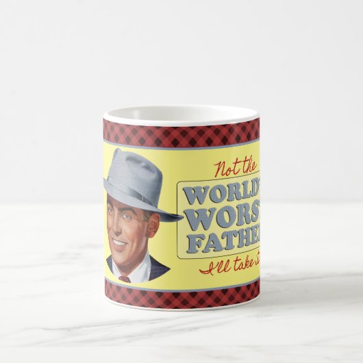 ない世界の最も悪い父-マグ コーヒーマグカップ (中央)
