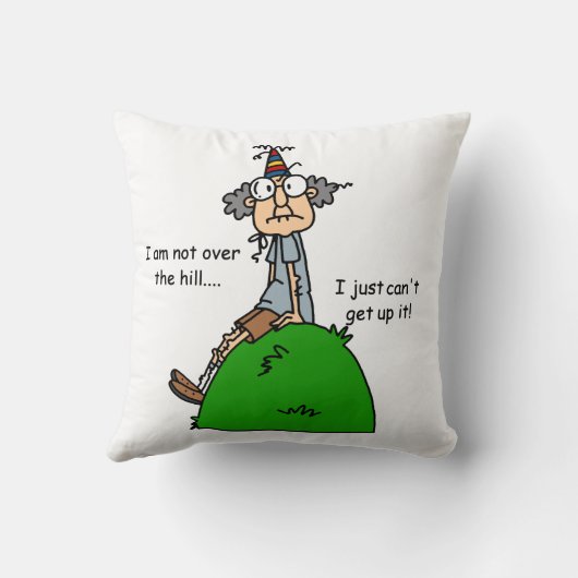 ない丘のユーモアに クッション (裏面)