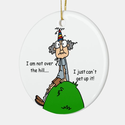 ない丘のユーモアに セラミックオーナメント (左)