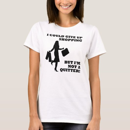 ない憶病者のおもしろTシャツ買物をすること Tシャツ (正面)