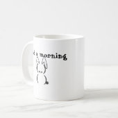ない朝のバニーのマグ コーヒーマグカップ (正面左)
