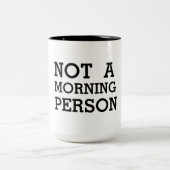 ない朝人のおもしろいな白黒 ツートーンマグカップ (中央)