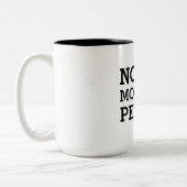 ない朝人のおもしろいな白黒 ツートーンマグカップ (左)