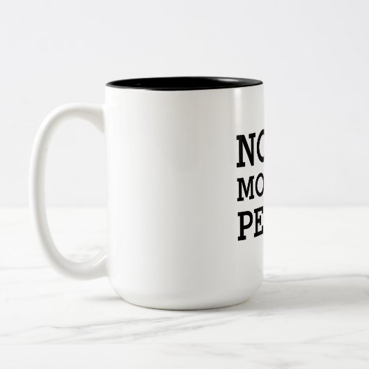 ない朝人のおもしろいな白黒 ツートーンマグカップ (左)
