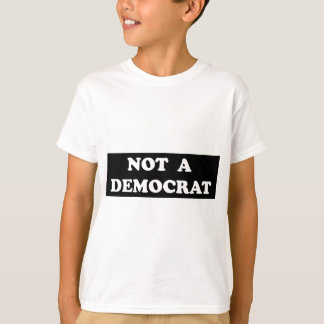 ない民主党員(円形、白い文字)の Tシャツ
