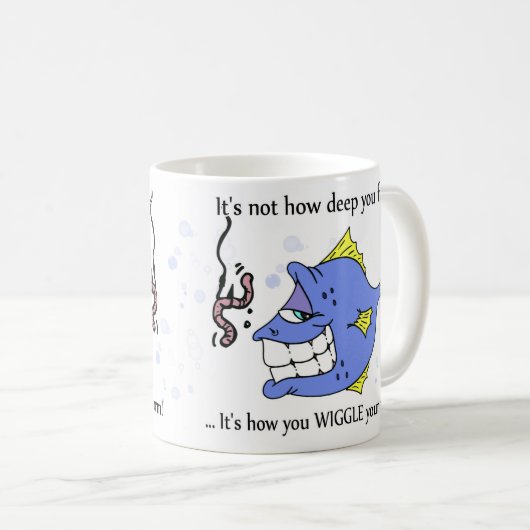 ない深いが採取するかいかにおもしろいな魚釣りのマグ、i'ts コーヒーマグカップ (正面右)