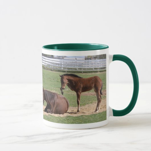 ない私が私のコーヒーを食べた前に! マグカップ (右)