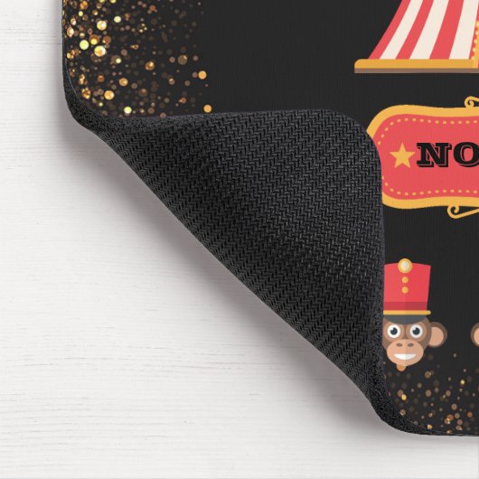 ない私のサーカスない私の猿のおもしろいなオフィスのユーモア マウスパッド (コーナー)