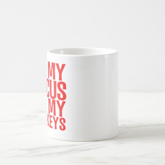 ない私のサーカスない私の猿のマグ コーヒーマグカップ (中央)