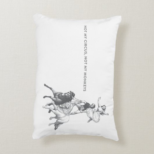 ない私のサーカスない私の猿の装飾用クッション アクセントクッション (裏面(縦))
