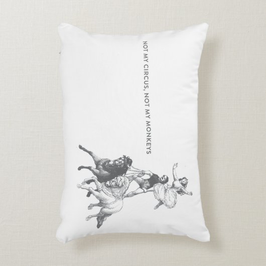 ない私のサーカスない私の猿の装飾用クッション アクセントクッション (正面(垂直))