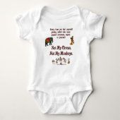 ない私のサーカス私の猿ではなく ベビーボディスーツ (正面)