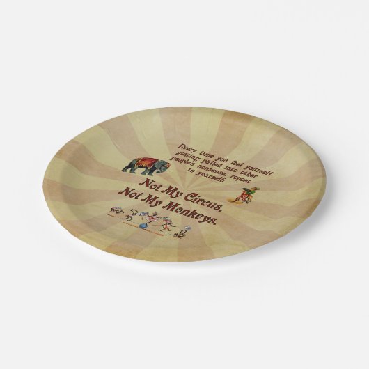 ない私のサーカス私の猿ではなく ペーパープレート (アングル)