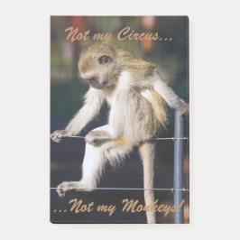 ない私のサーカス私の猿のポスト・イットのパッドではなく ポストイット