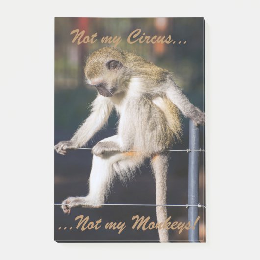 ない私のサーカス私の猿のポスト・イットのパッドではなく ポストイット (正面)