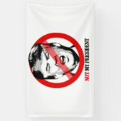 ない私の大統領-アンチ切札 横断幕 (縦)