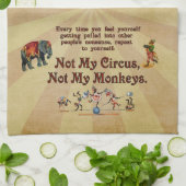 ない私の猿私のサーカスではなく キッチンタオル (折り畳み)