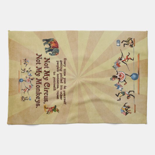 ない私の猿私のサーカスではなく キッチンタオル (横)