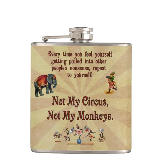 ない私の猿私のサーカスではなく フラスク (正面)