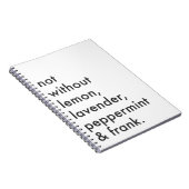 "ない精油なしで"ジャーナル ノートブック (右側)