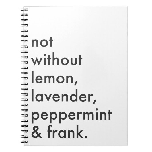 "ない精油なしで"ジャーナル ノートブック (正面)