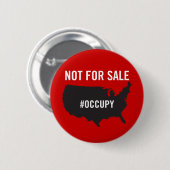 ない販売- Occupy wall street -のため私達は99%才です 缶バッジ (正面&裏面)