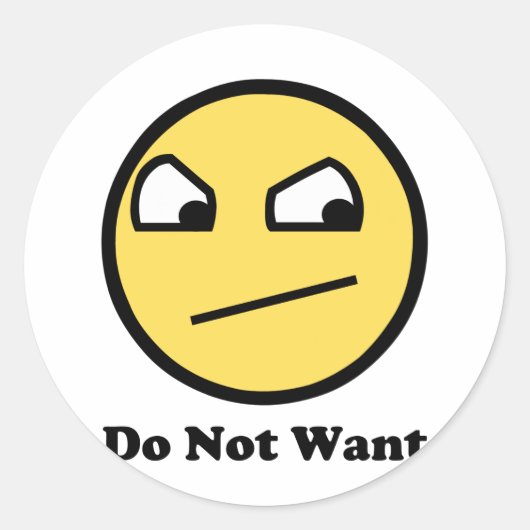 ないAwsomeはほしくないです ラウンドシール (正面)