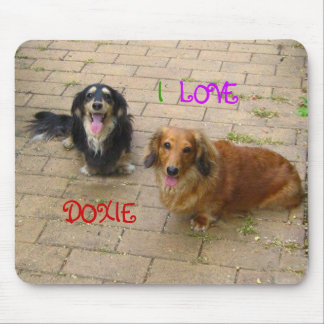 なかよしダックスフント ♪ マウスパッド