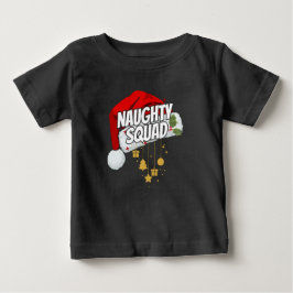 なかよしファミリーのクリスマスお行儀悪い子リスト ベビーTシャツ