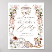 なげなわママのお腹ワイルドウェスタン赤ちゃんシャワー ポスター (正面)